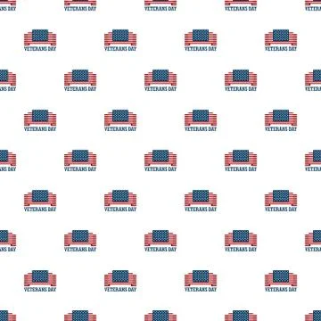 Usa veterans day pattern seamless vector Stock Illustration