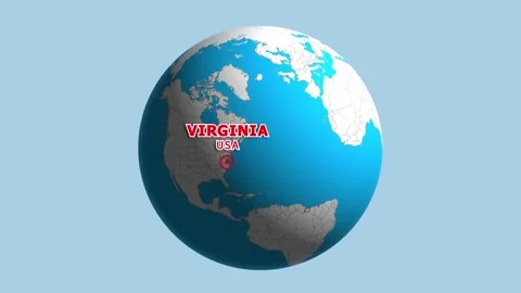 USA VIRGINIA ZOOM IN FROM SPACE Stock Footage 177567552