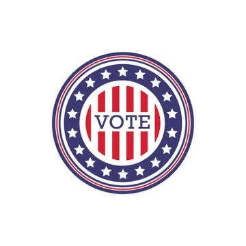 USA vote label Illustrazione stock