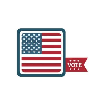 Usa Vote Label Stock-Illustration