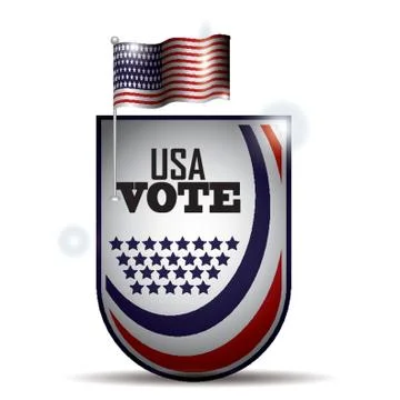 Usa Vote Label Stock-Illustration