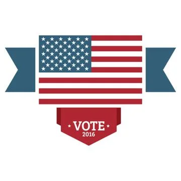 Usa Vote Label Stock Illustration