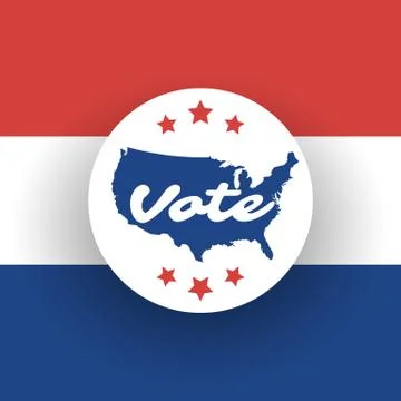 USA Voting Design Concept with Map Stock Illustration