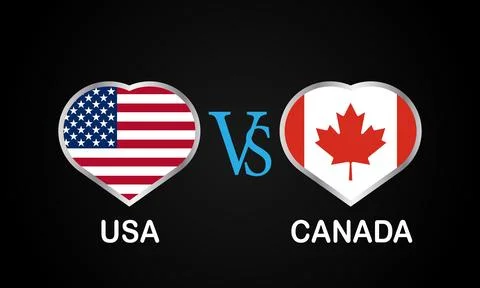 USA VS Canada Illustrazione stock