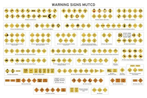 Usa warning signs Stock Illustration