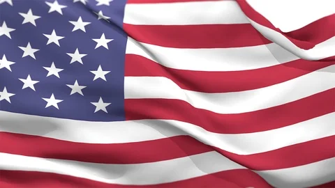 USA Waving Flag Animation. Loopable Motion in 4k. 库存影片 109207835
