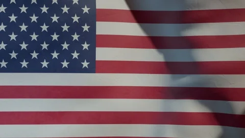 USA waving flag background Stock Footage 128172311