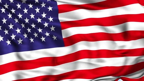 USA Waving Flag Background Stock Footage 204131198