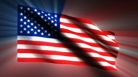 USA waving flag Stock Footage 774911