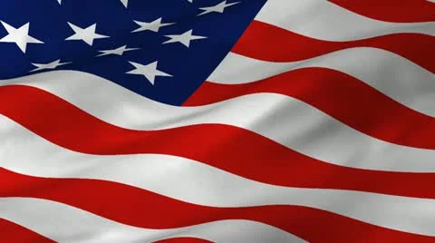 USA Waving Flag Version1 Stock Footage 12368086