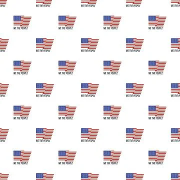 Usa we the people pattern seamless vector 库存插图