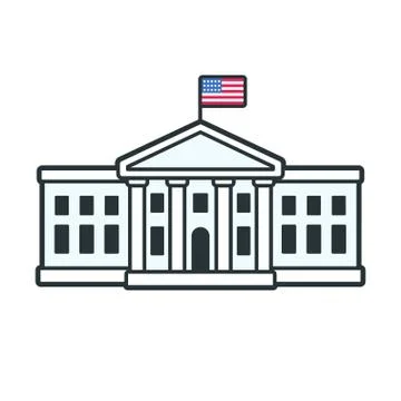 USA White House Illustrazione stock