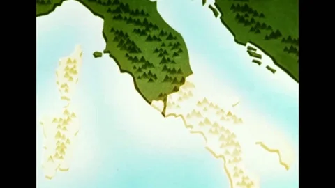USAAF - Map annimation of operation stra... | Stock Video | Pond5