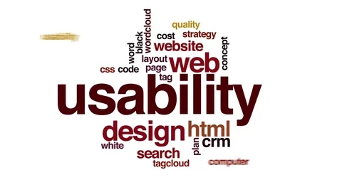 Usability animated word cloud Stock Footage 69184618