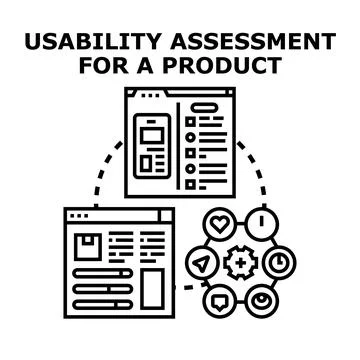 Usability assessment for product development web and mobile applications Stockillustratie