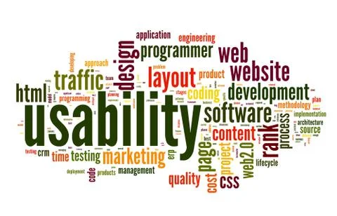 Usability concept in tag cloud Stock Illustration