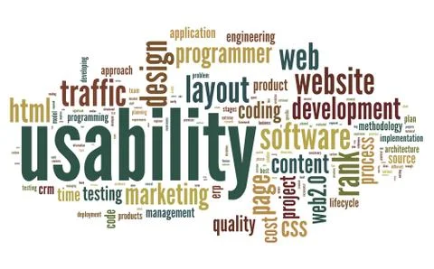 Usability concept in tag cloud Stock Illustration