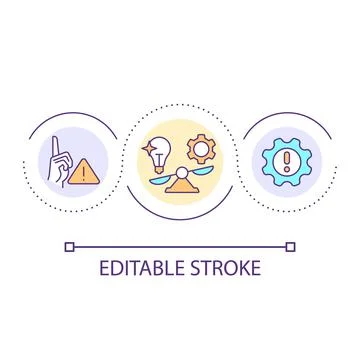 Usability importance in digital product success loop concept icon Stock Illustration