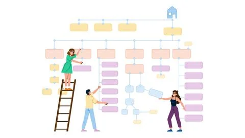 Usability information architecture website vector Stock Illustration