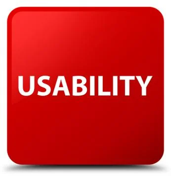 Usability red square button Stock-Illustration