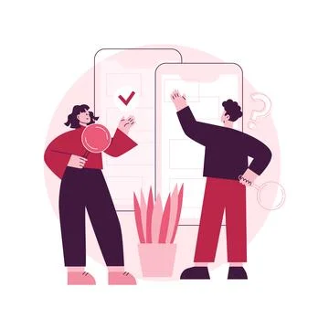 Usability testing abstract concept vector illustration. Stock Illustration