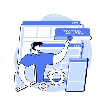 Usability testing isolated cartoon vector illustrations. イラスト素材