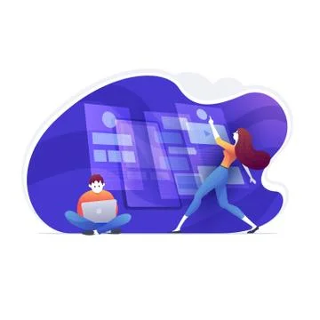 Usability testing, usability, graphic, create Stock Illustration