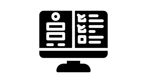 Usability testing ux ui design glyph icon animation Stock Footage 326741577