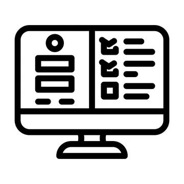 Usability testing ux ui design line icon vector illustration Stock Illustration