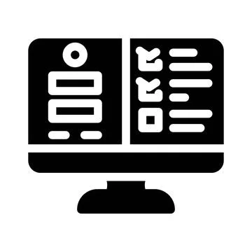 Usability testing ux ui design glyph icon vector illustration イラスト素材