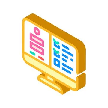 Usability testing ux ui design isometric icon vector illustration Illustrazione stock