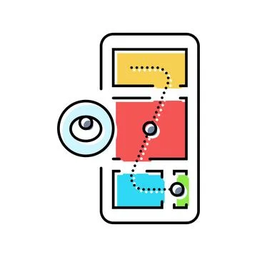 Usability testing ux ui design color icon vector illustration Stock Illustration