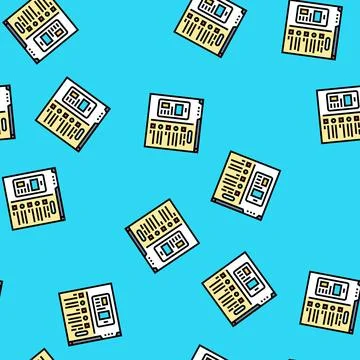 Usability testing ux ui design vector seamless pattern Stock Illustration