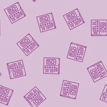 Usability testing ux ui design line seamless pattern Stock Illustration