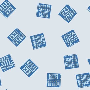 Usability testing ux ui design glyph seamless pattern Stock Illustration