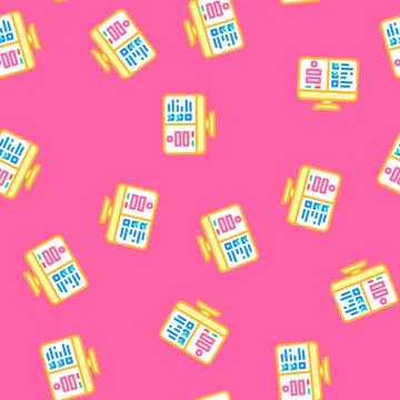 Usability testing ux ui design vector seamless pattern Illustrazione stock