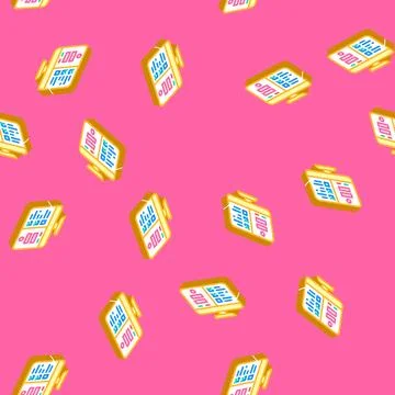 Usability testing ux ui design isometric icon seamless pattern イラスト素材