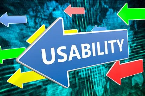 Usability text concept Foto stock