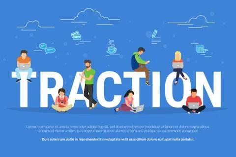 Usability traction concept illustration Illustrazione stock