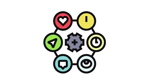 Usability ux ui design color icon animation Stock Footage 326102661