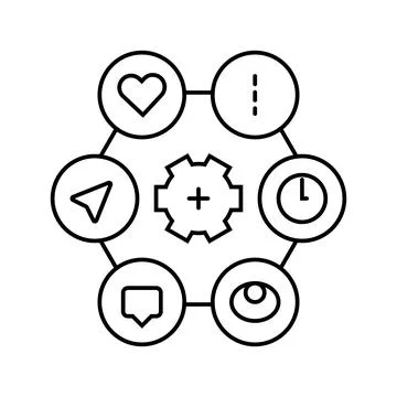 Usability ux ui design line icon vector illustration Stock Illustration