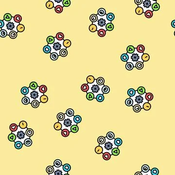 Usability ux ui design vector seamless pattern Stock Illustration