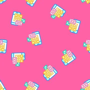 Usability ux ui design vector seamless pattern Stock Illustration
