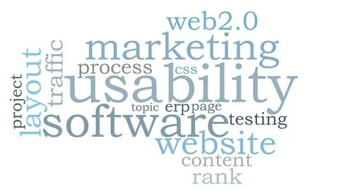 Usability word cloud イラスト素材