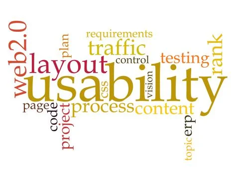 Usability word cloud イラスト素材