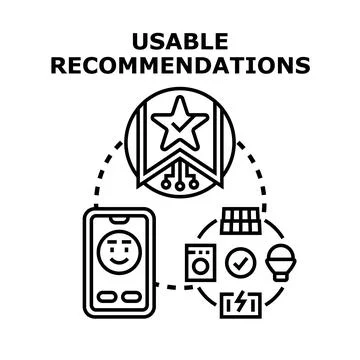 Usable recommendations vector concept illustration イラスト素材