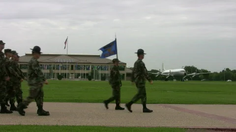 USAF Basic Training march HD Stock Footage 80772