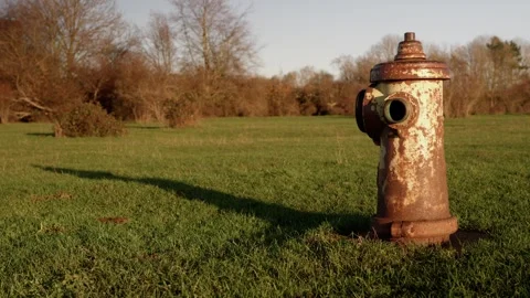 USAF Fire Hydrant on Ex RAF Greenham Common Stock Footage 295768634