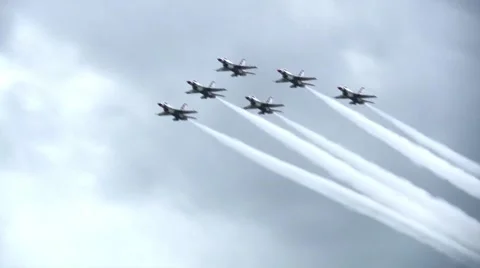 USAF Thunderbirds Arrival at Hill AFB 2014 Stock Footage 40623734