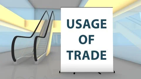 USAGE OF TRADE concept Stock Illustration